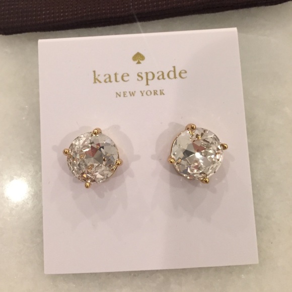 kate spade Jewelry - NWT🎁 Kate Spade Gumdrop Earrings Clear/Gold